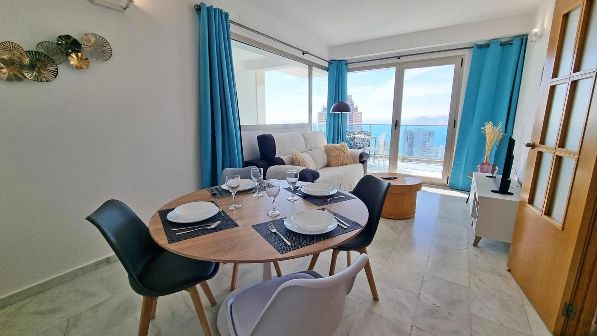 Skyline 18 Terraza Privada Con Impresionantes Vistas Al Mar Apartment Benidorm Bagian luar foto